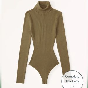 Abercrombie & Fitch slim turtleneck sweater thong bodysuit